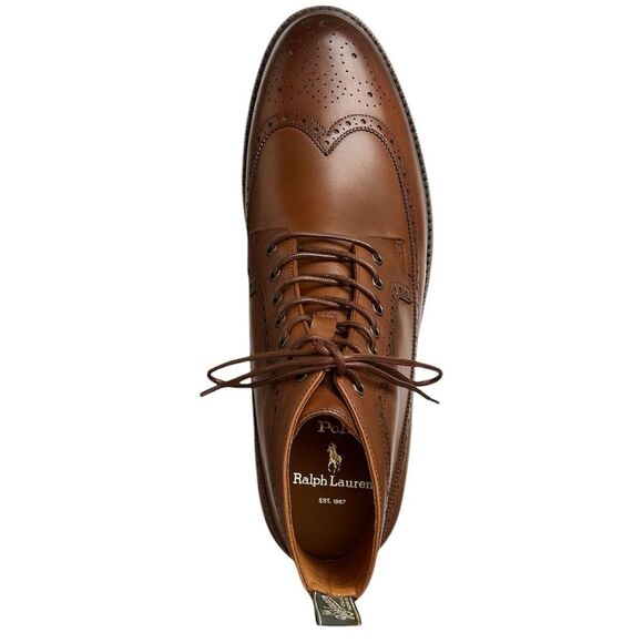 Polo Ralph Lauren Men's Asher Leather Wingtip Boots,‎ SIZE 11 - Picture 4 of 16